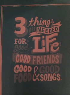 Sans music, this sums up the motto of our Tuesday Food Club!